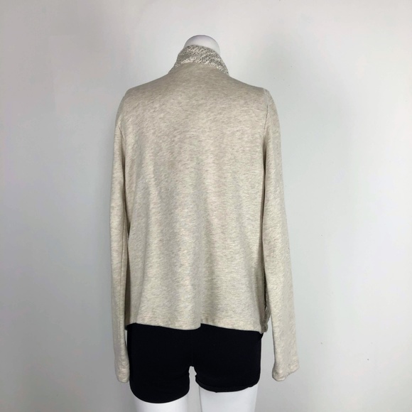 Lucky Brand Metallic Wrap Jacket Gold Cream Blazer - Picture 8 of 8